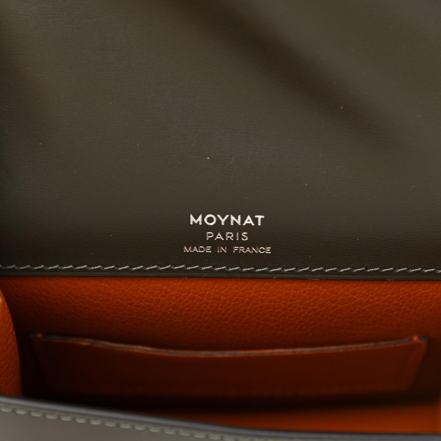 Moynat Box Calfskin Sac Mignon Kaki 5 of 12