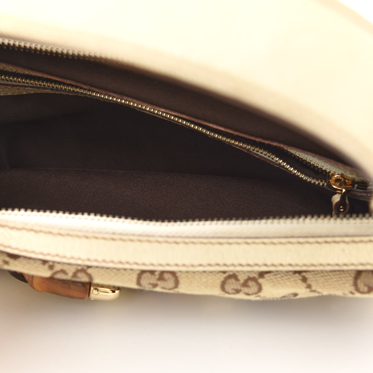 Gucci Monogram Bamboo Horsebit Hobo Off White 5 of 9
