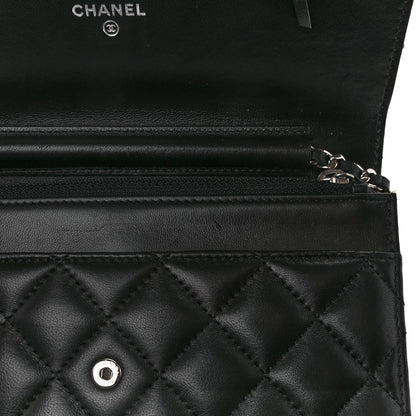 Chanel Lambskin Quilted Wallet On Chain WOC Black 12 of 13