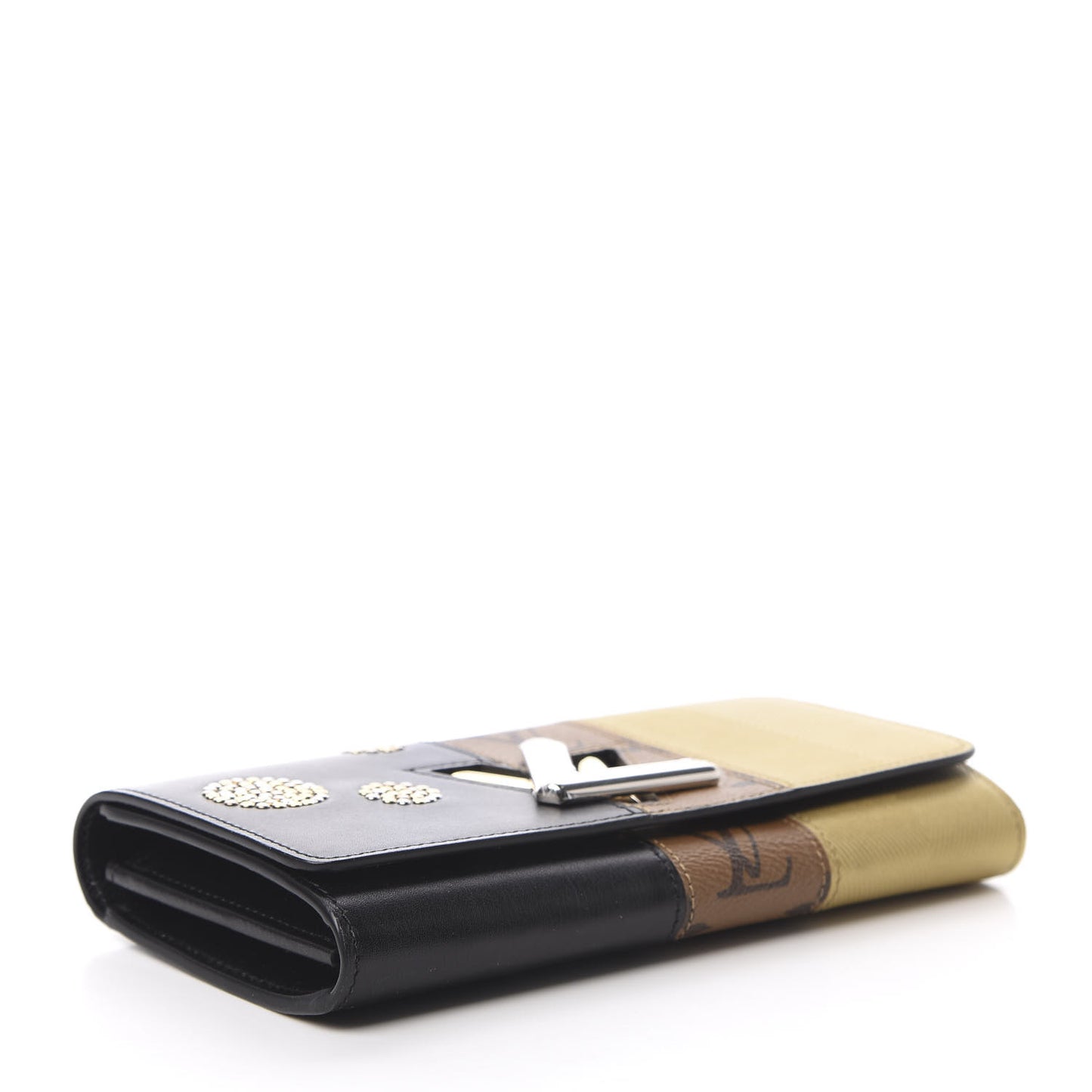 Reverse Monogram Studded Night Lights Twist Wallet