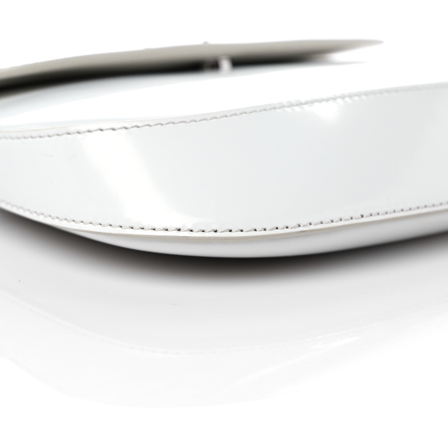 Prada Spazzolato Cleo Flap Shoulder Bag White 7 of 9