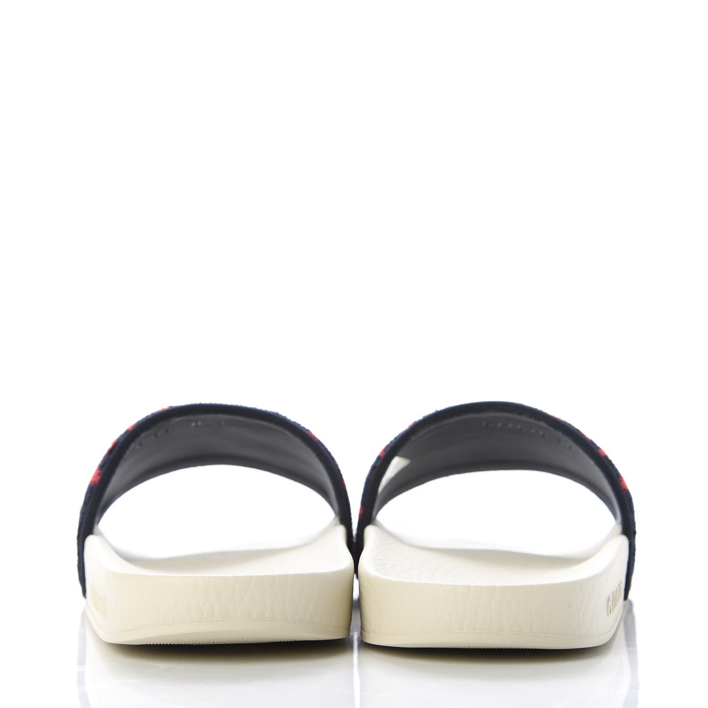 Terry Cloth GG Monogram Slide Sandals 36 Blue Red