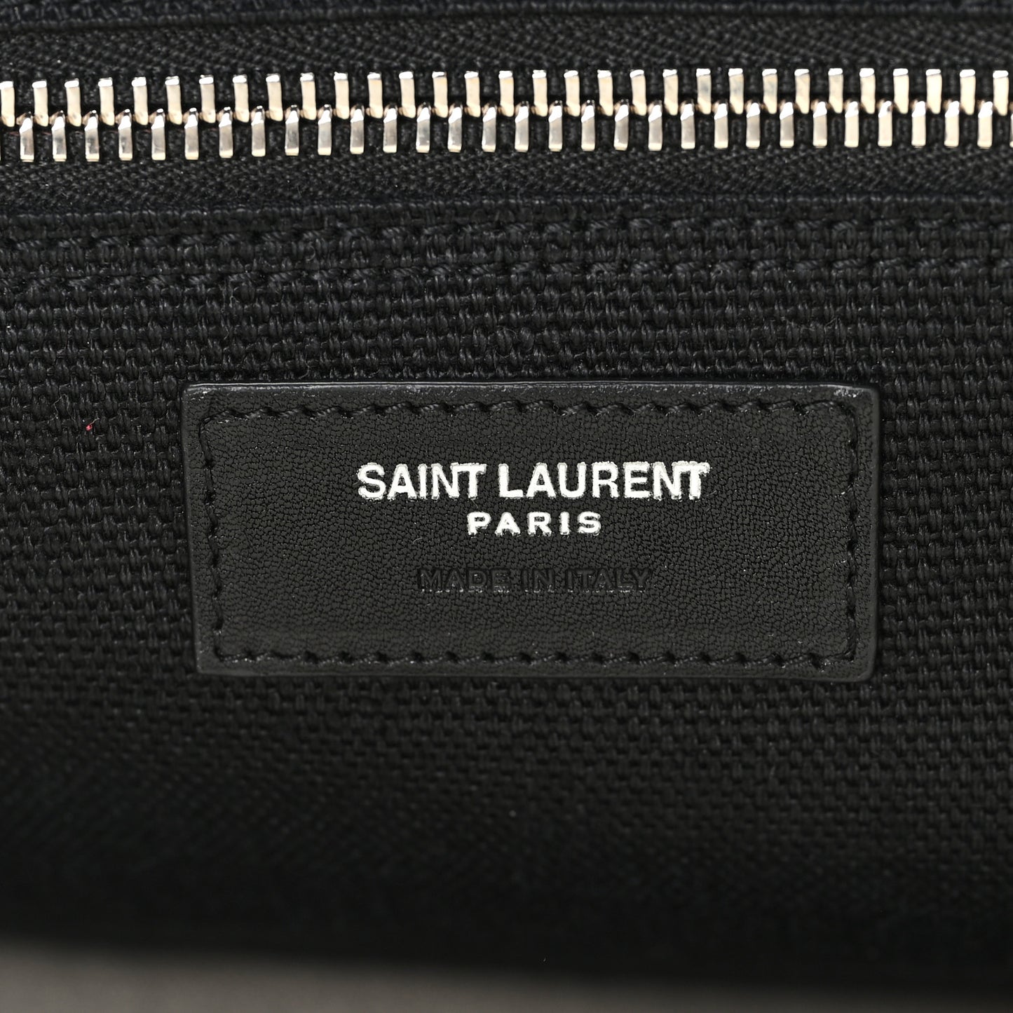 Linen Calfskin Small Rive Gauche Tote Natural Black