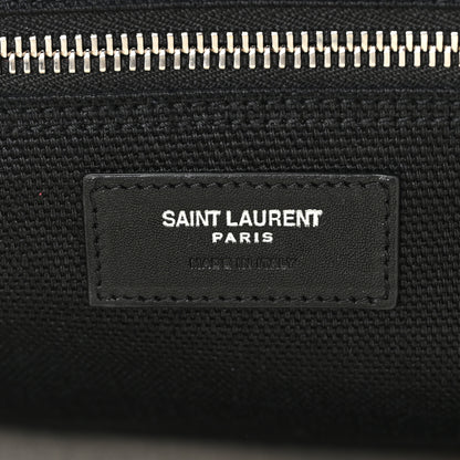 Saint Laurent Linen Calfskin Small Rive Gauche Tote Natural Black 6 of 11