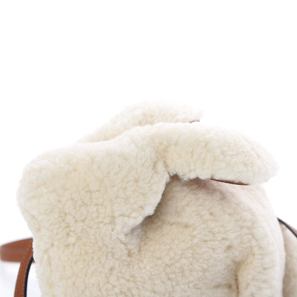 Loewe Shearling Mini Bunny Crossbody Bag Natural 8 of 8