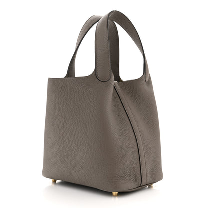 Hermes Taurillon Clemence Picotin Lock 18 PM Etain 3 of 11