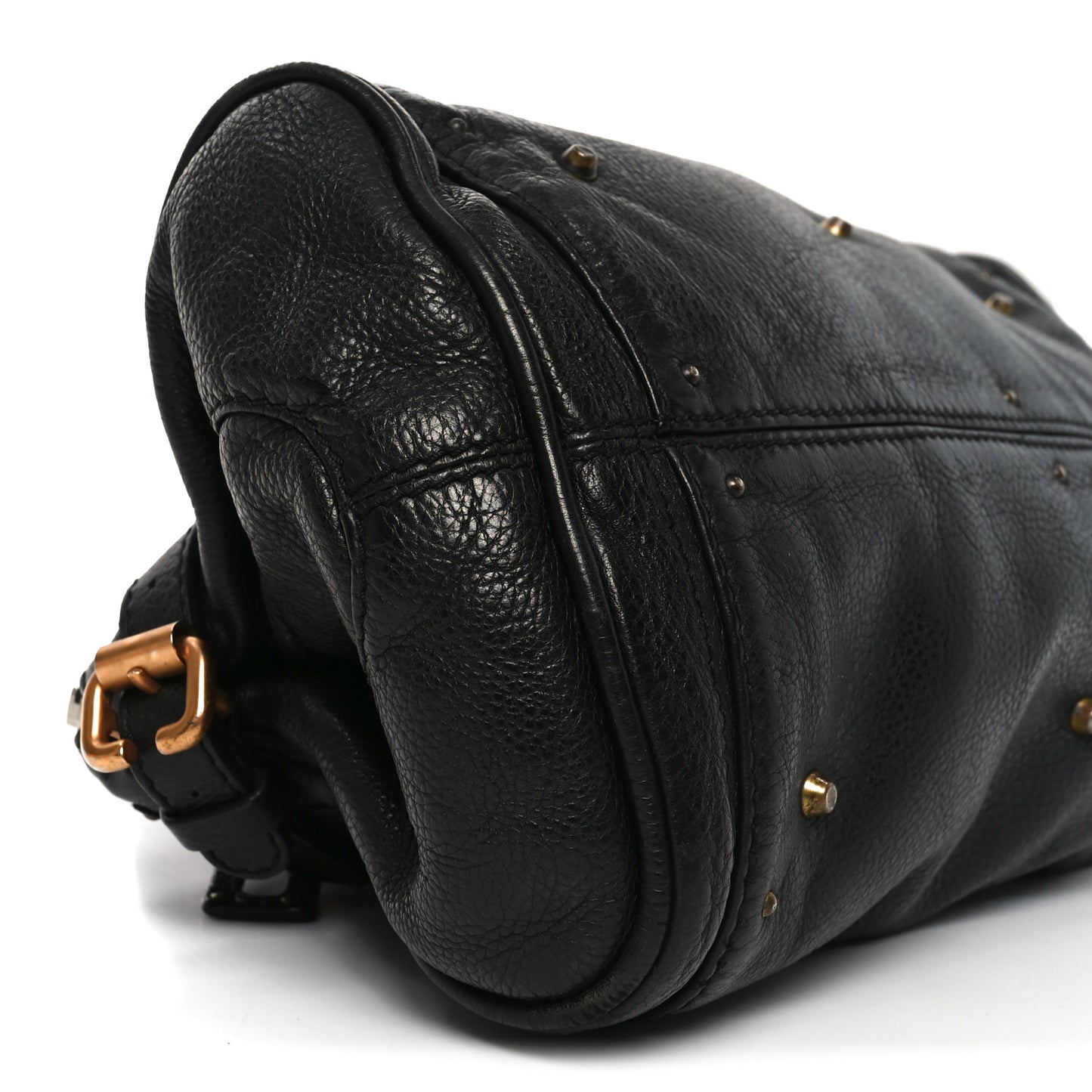 Calfskin Medium Paddington Satchel Black