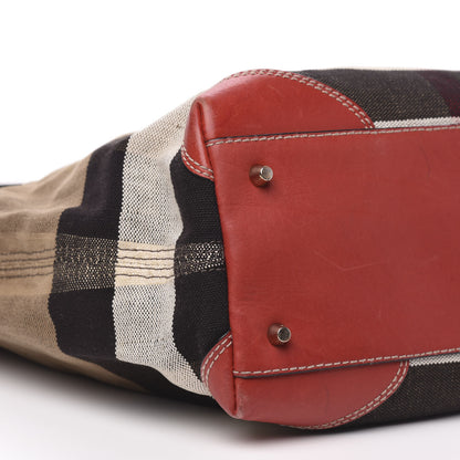Burberry Canvas Mega Check Medium Maidstone Cadmium Red 8 of 12