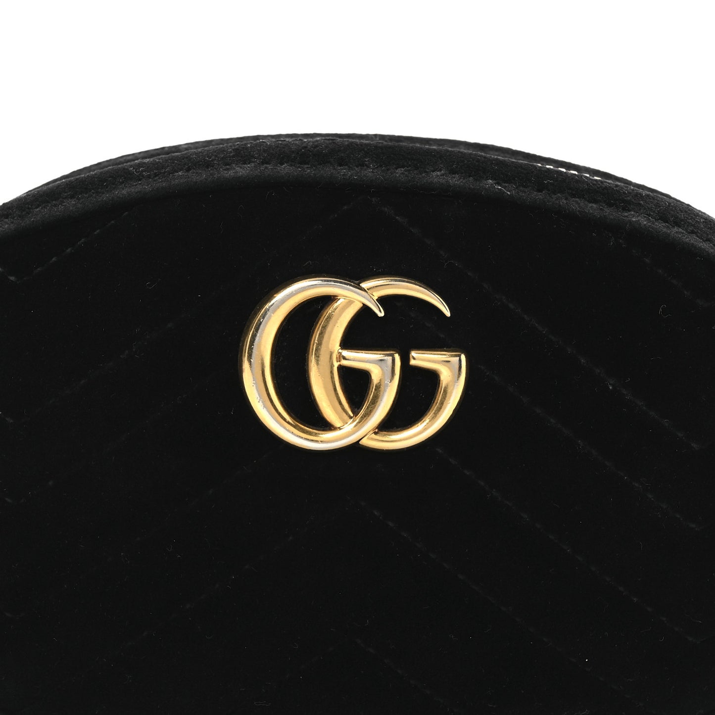 Velvet Matelasse GG Marmont Belt Bag Black