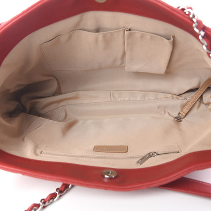 Chanel Caviar Quilted Expandable Zip Shoulder Bag Red 6 of 12