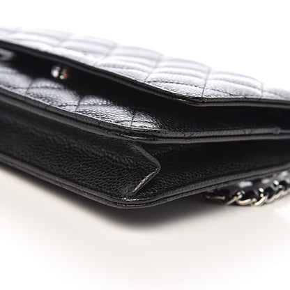 Chanel Caviar Quilted Wallet On Chain WOC Black 11 of 13