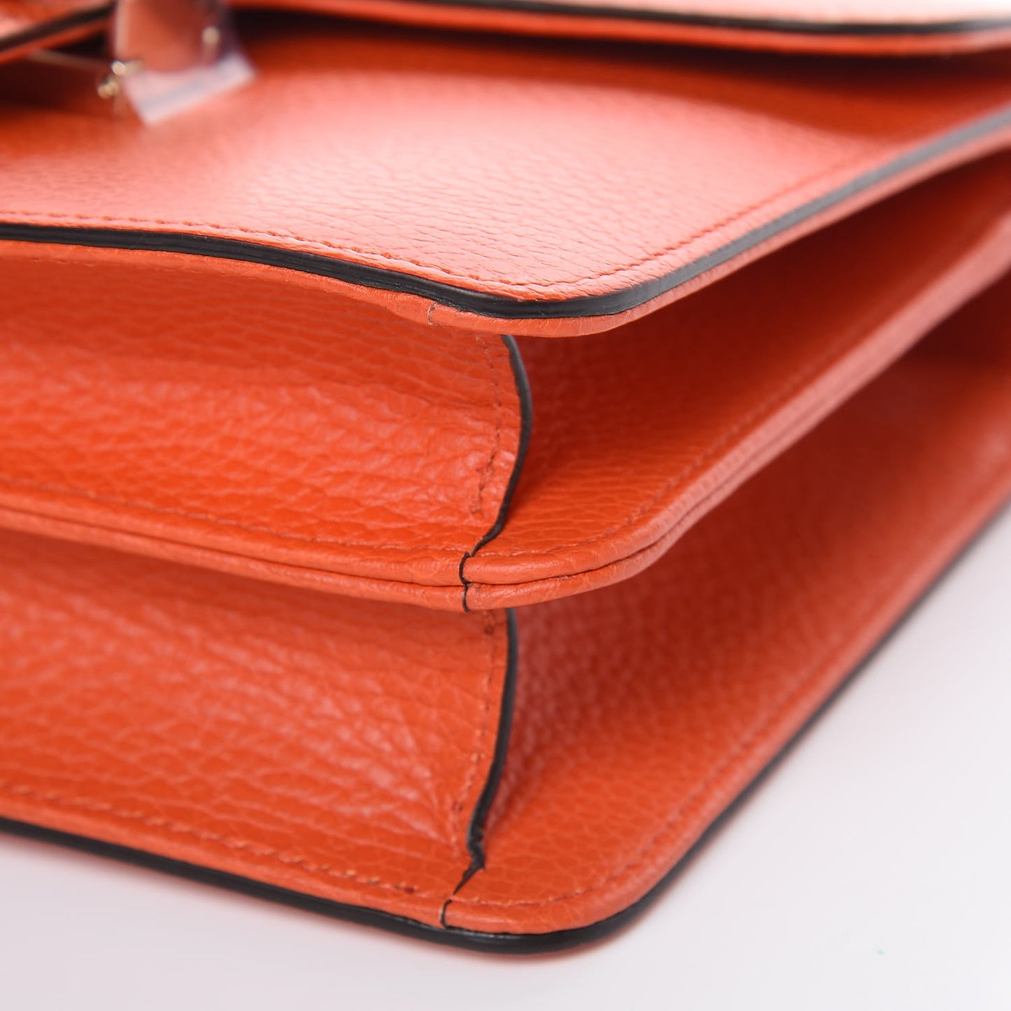 Dollar Calfskin Small Interlocking G Shoulder Bag Sun Orange