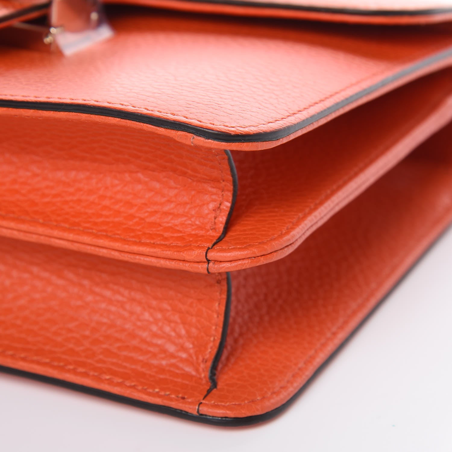 Gucci Dollar Calfskin Small Interlocking G Shoulder Bag Sun Orange 9 of 9