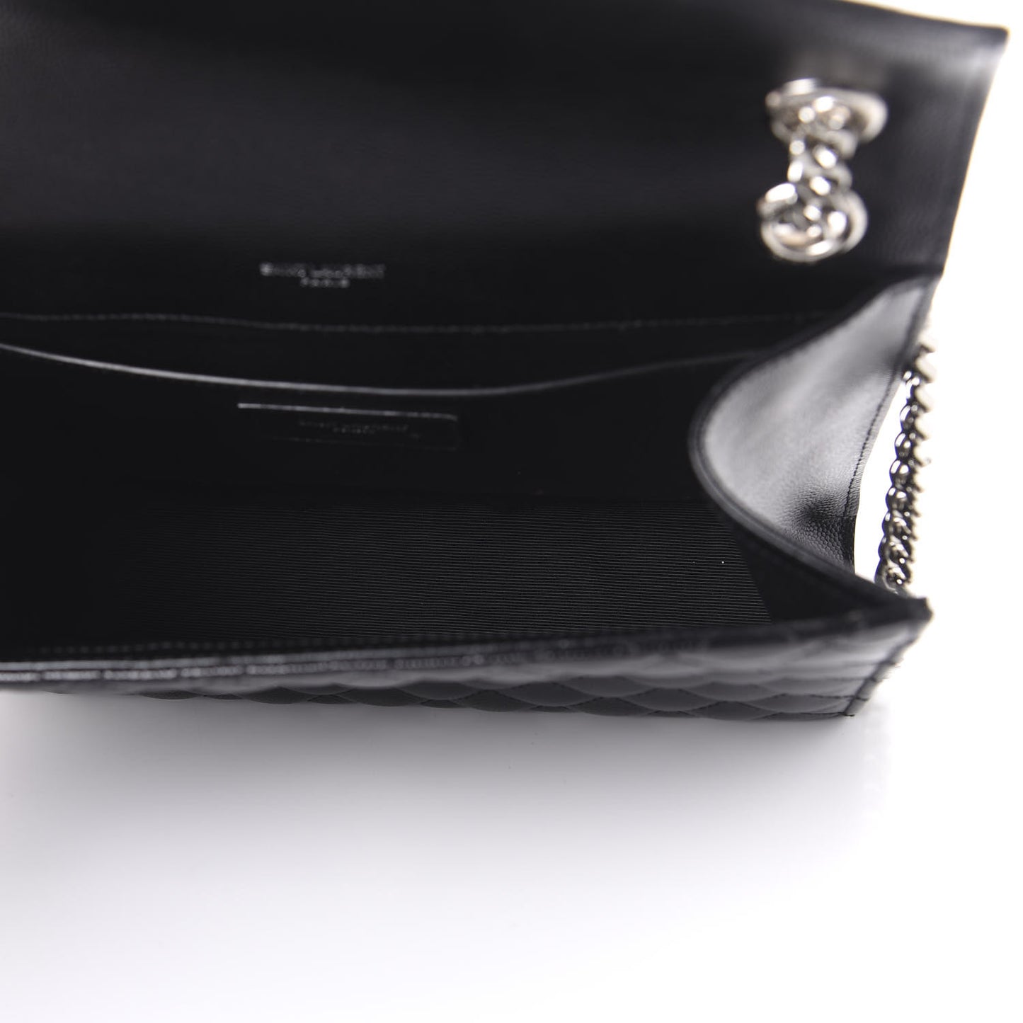 Grain De Poudre Textured Mixed Matelasse Triquilt Medium Monogram Satchel Black