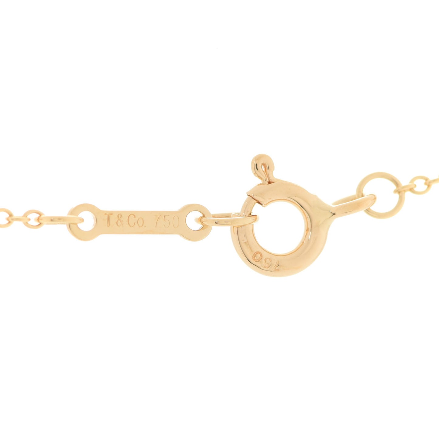 18K Yellow Gold Diamond Small Paloma Picasso Loving Heart Pendant Necklace