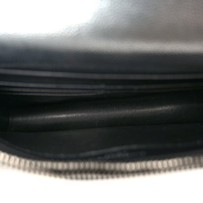 Saint Laurent Metallic Grain De Poudre Kate Monogram Tassel Chain Wallet Silver 5 of 11