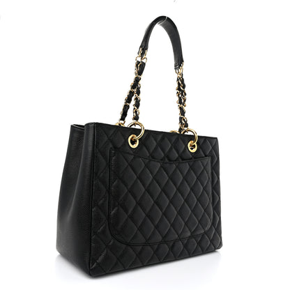 Chanel Caviar Quilted Grand Shopping Tote GST Black 3 of 12