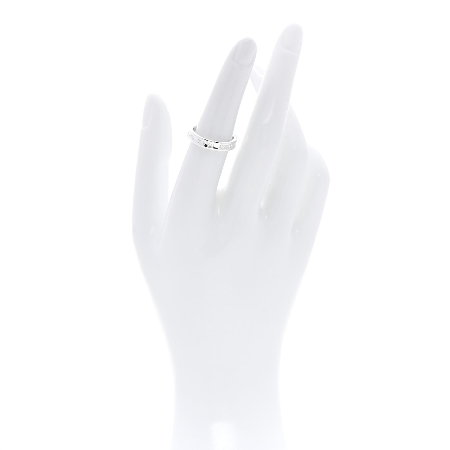 Sterling Silver Narrow 1837 Band Ring 52 6