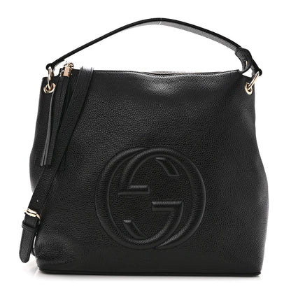 Gucci Pebbled Calfskin Large Soho Hobo Black 1 of 9