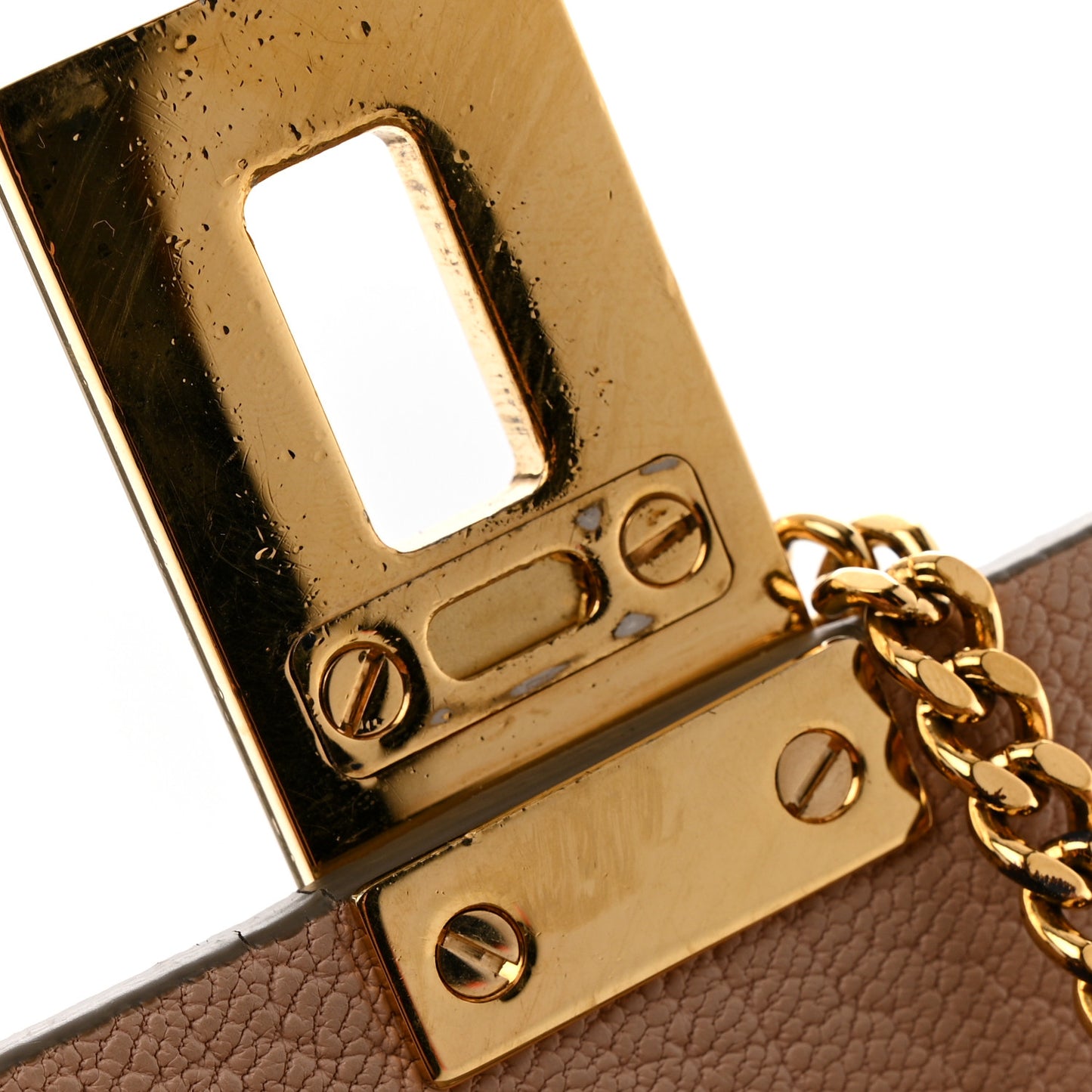 Grained Lambskin Mini Drew Shoulder Bag Cement Pink