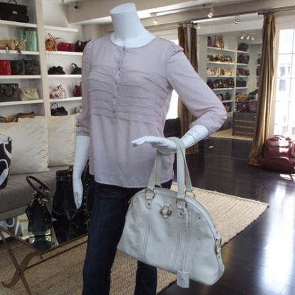 Saint Laurent Leather Large Muse Ivory 2 of 13