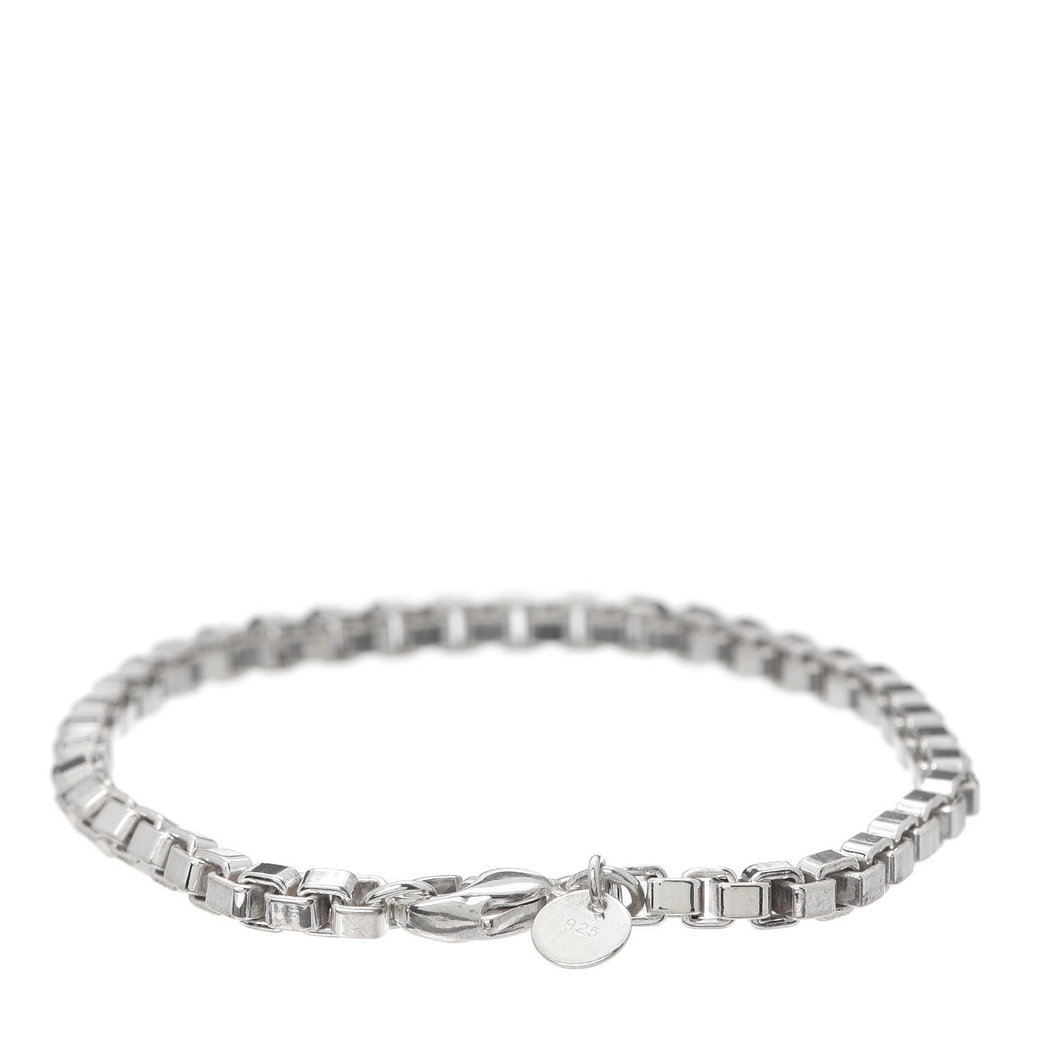 Tiffany Sterling Silver 4mm Venetian Link Bracelet 3 of 6