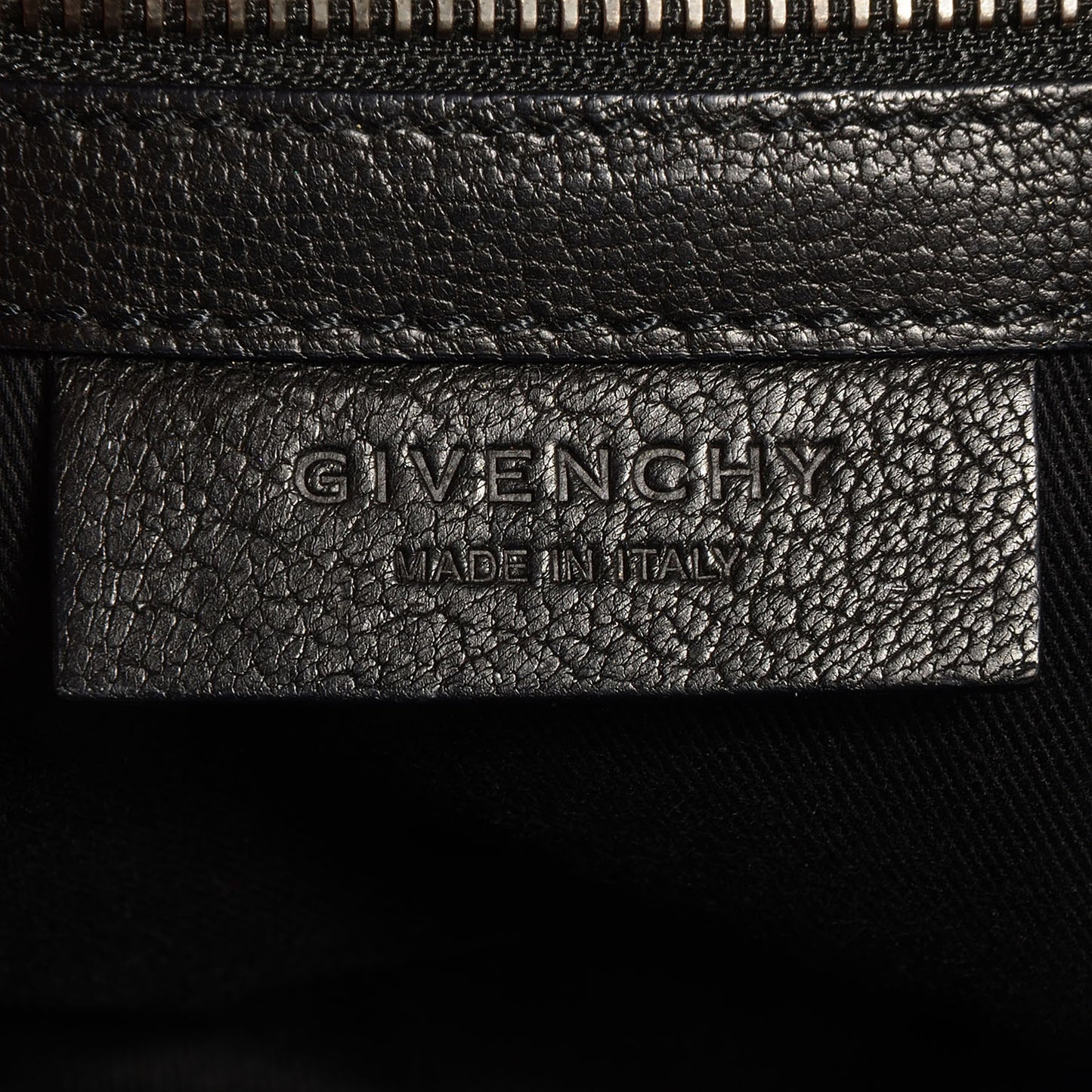 Grained Calfskin Obsedia Clutch Black