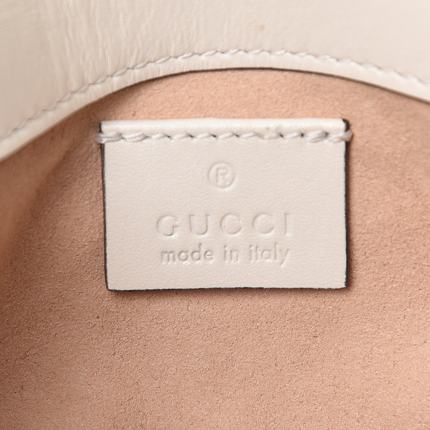 Gucci Calfskin Matelasse Super Mini GG Marmont Shoulder Bag White 6 of 13