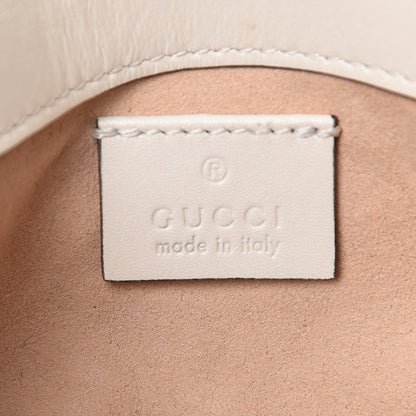 Gucci Calfskin Matelasse Super Mini GG Marmont Shoulder Bag White 6 of 13