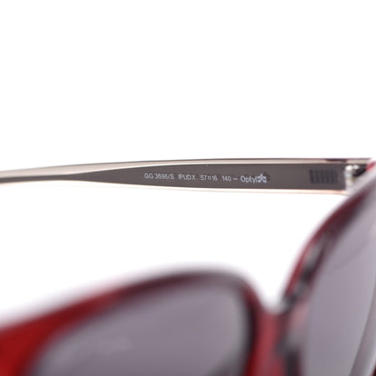Gucci Square Frame Oversized Sunglasses GG3696/S Red 5 of 7
