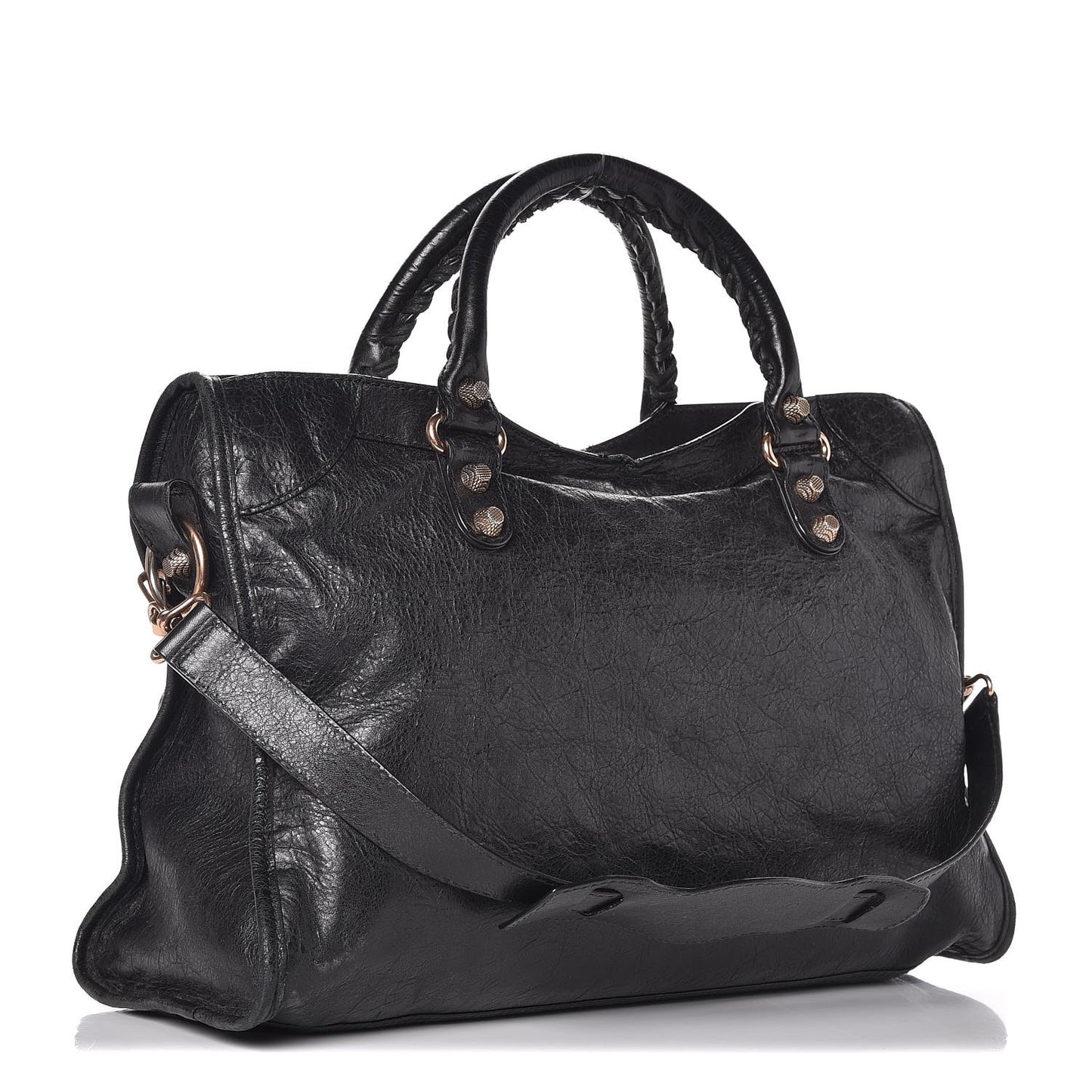 Agneau Giant 12 Rose Gold Hardware City Black