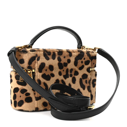 Saint Laurent Pony Hair Leopard Print Mini Gaby Vanity Case Brown Black 2 of 9