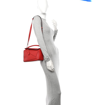 Loewe Calfskin Small Puzzle Bag Scarlet 2 of 12