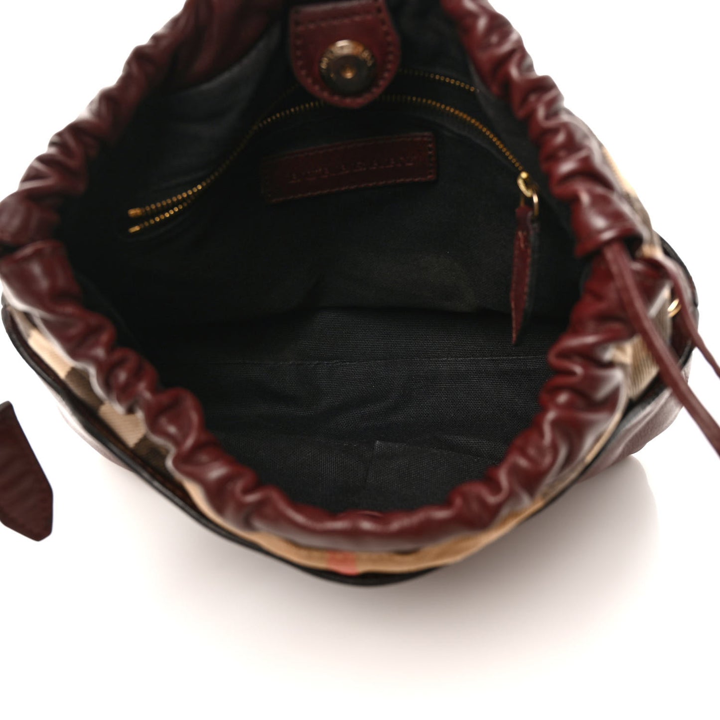 Calfskin House Check Little Crush Deep Claret