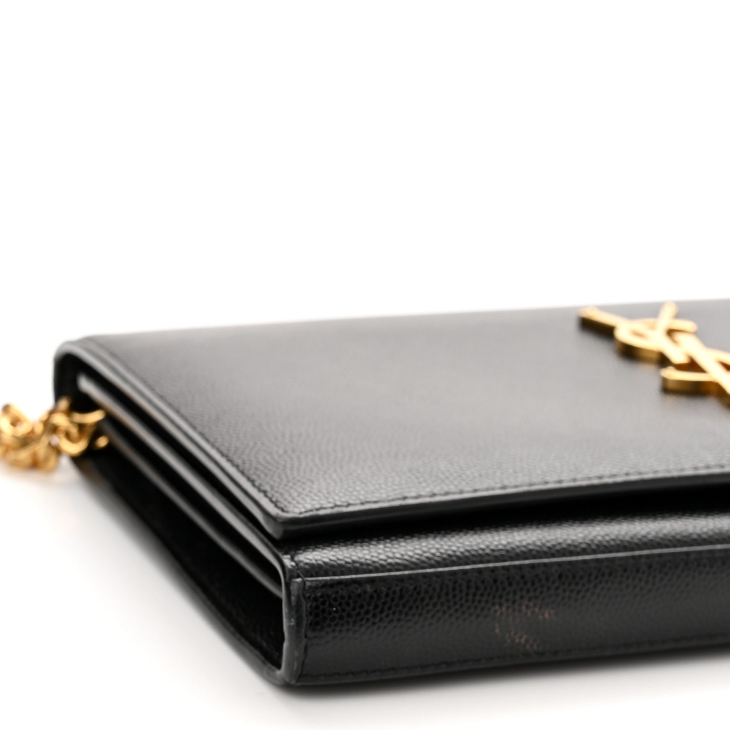 Grain De Poudre Monogram Chain Wallet Black