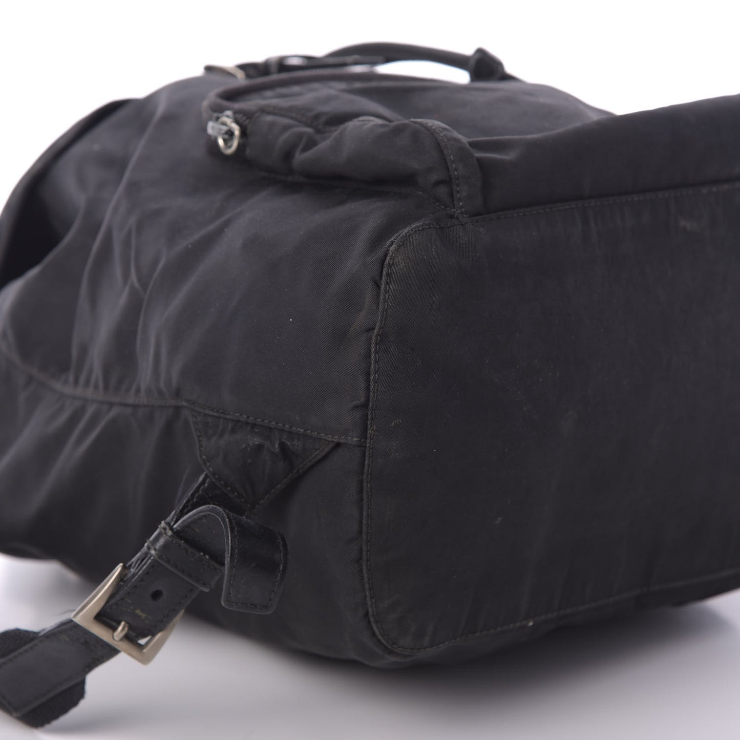 Nylon Vela Medium Cinch Backpack Black