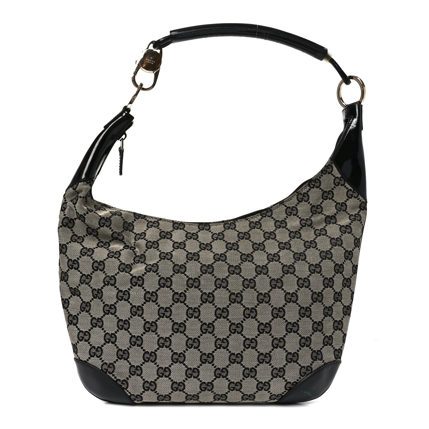Gucci Monogram Classic Ring Hobo Black 1 of 10