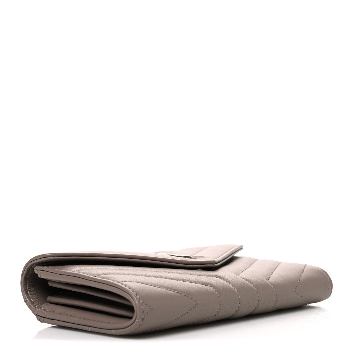 Lambskin Y Quilted Monogram Large Loulou Flap Wallet Mink