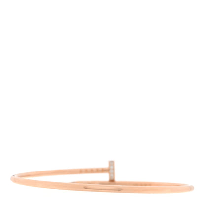 Cartier 18K Pink Gold Diamond Small Juste Un Clou Bracelet 17 2 of 4
