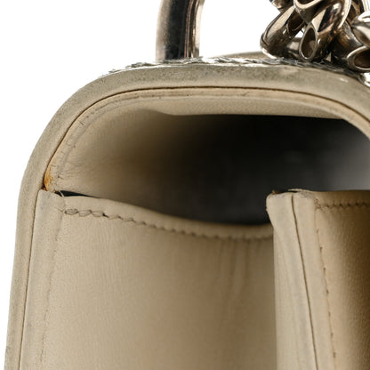 Christian Dior Lambskin Sequin Medium Diorama Flap Bag White 16 of 16