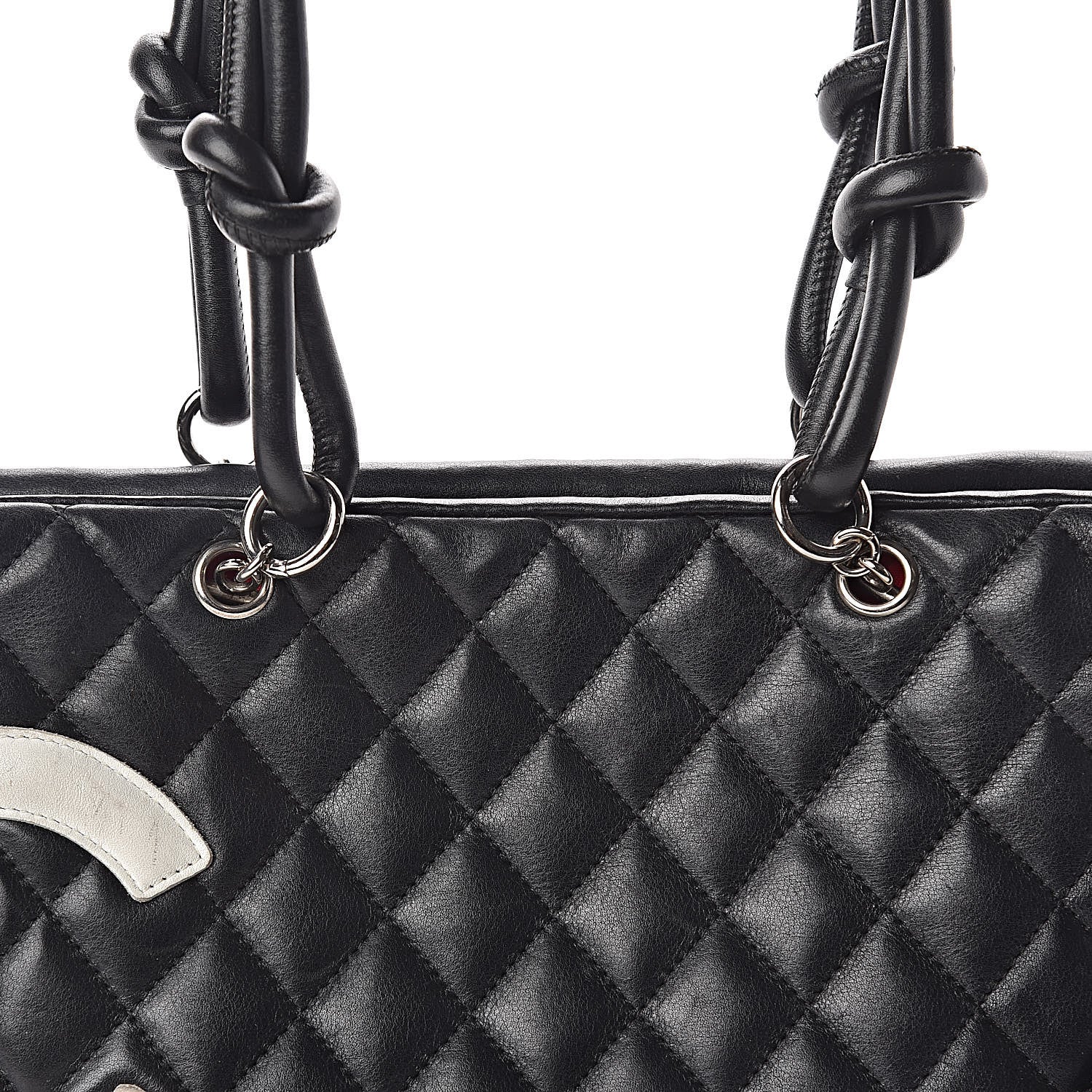 Chanel Calfskin Quilted Large Cambon Bowler Black White 11 of 11