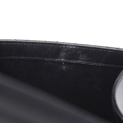 Saint Laurent Grain De Poudre Textured Mixed Matelasse Triquilt Medium Monogram Satchel Black 13 of 13