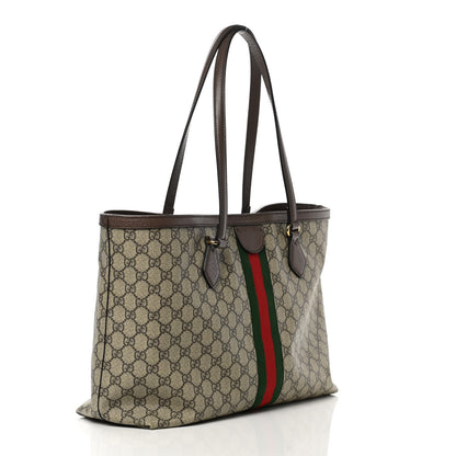 Gucci GG Supreme Monogram Medium Ophidia Shopping Tote Brown 3 of 10