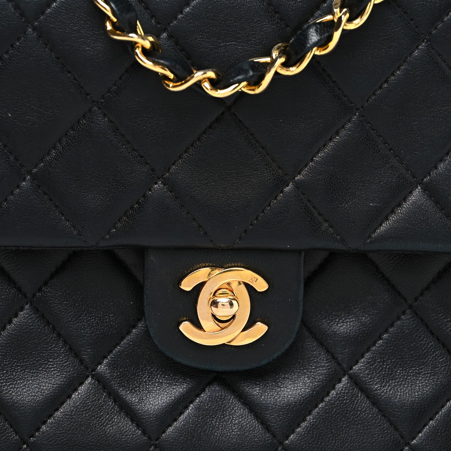 Chanel Lambskin Quilted Small Single Flap Black 8 of 14