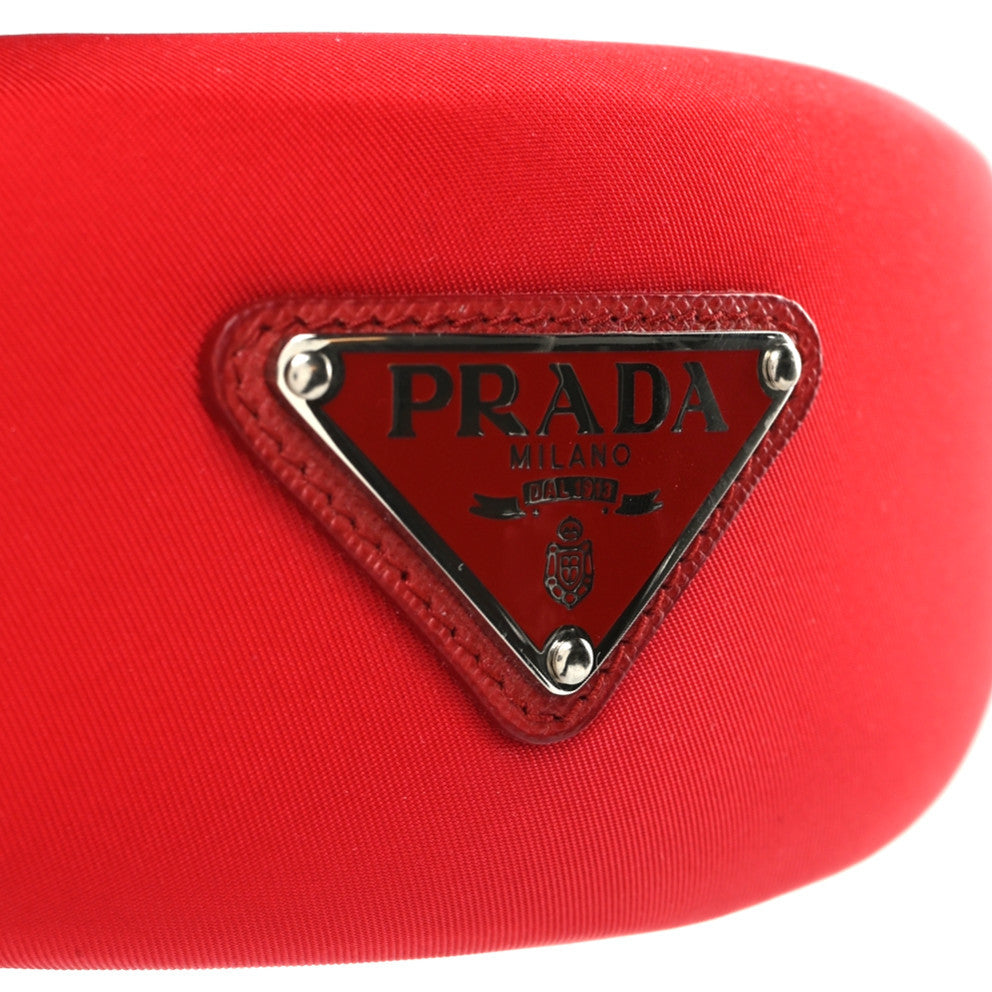 Re-Nylon Triangle Logo Headband Fuoco