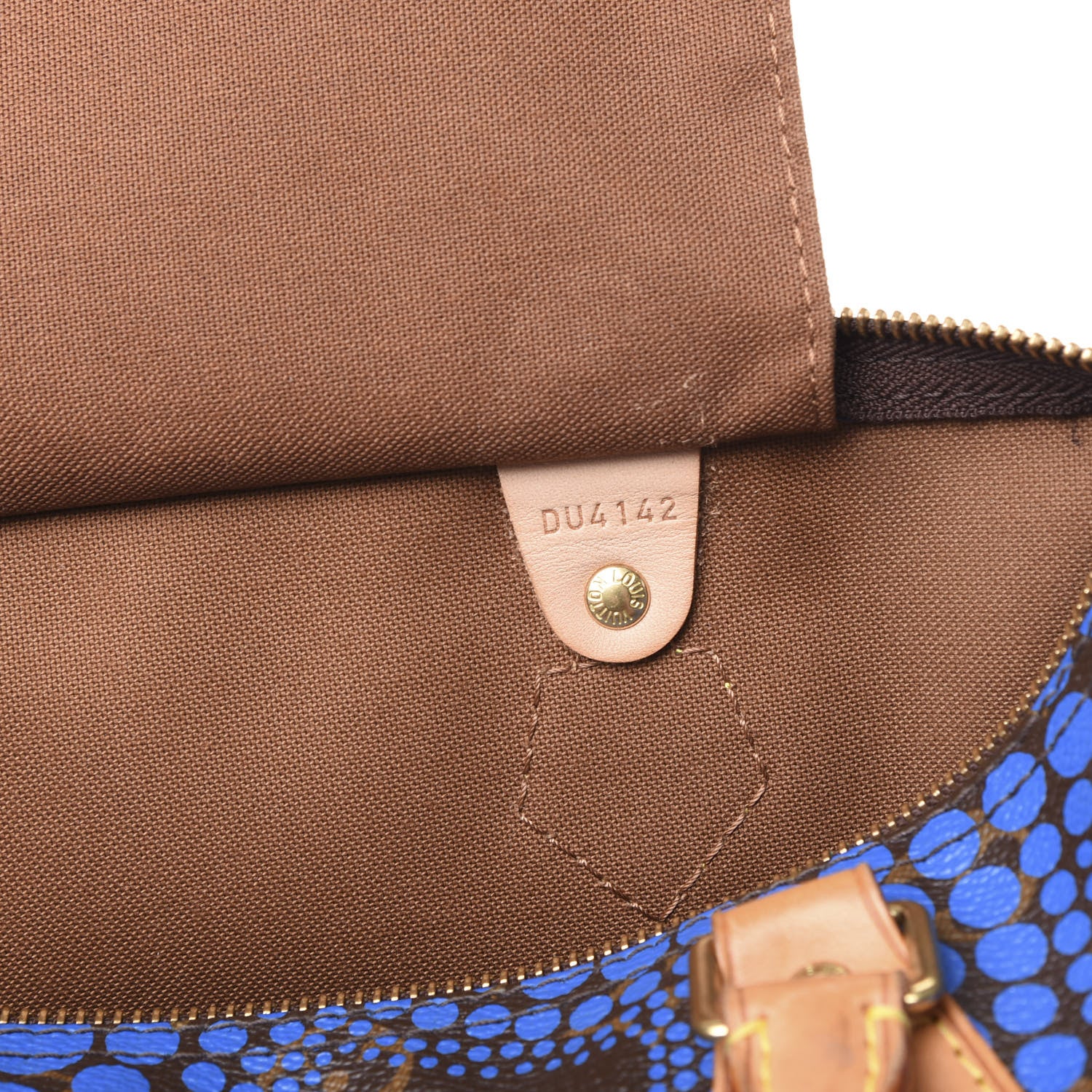 Louis Vuitton Monogram Kusama Town Speedy 30 Blue 10 of 11