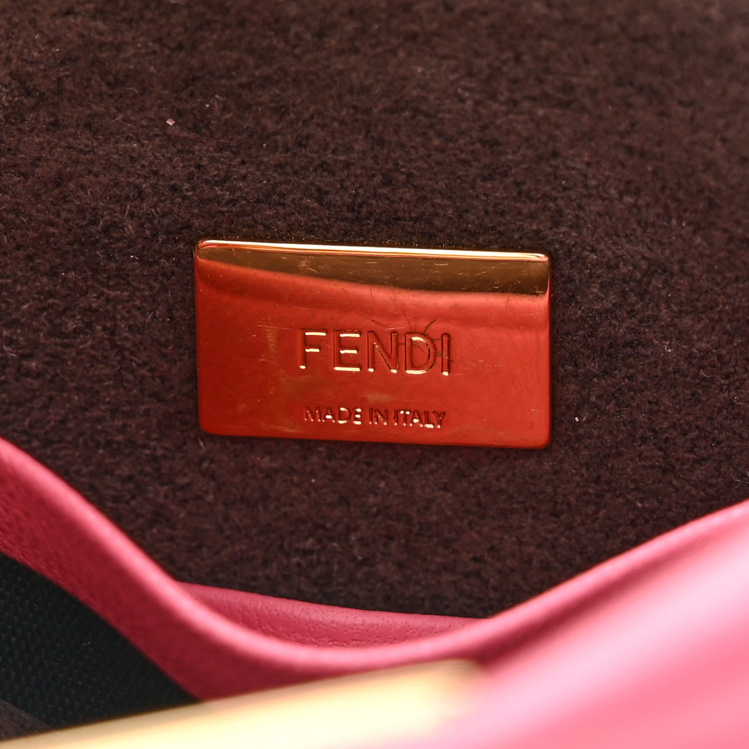 Fendi Shiny Nappa Micro Peekaboo Iconic Satchel Rosa Fluo 5 of 9