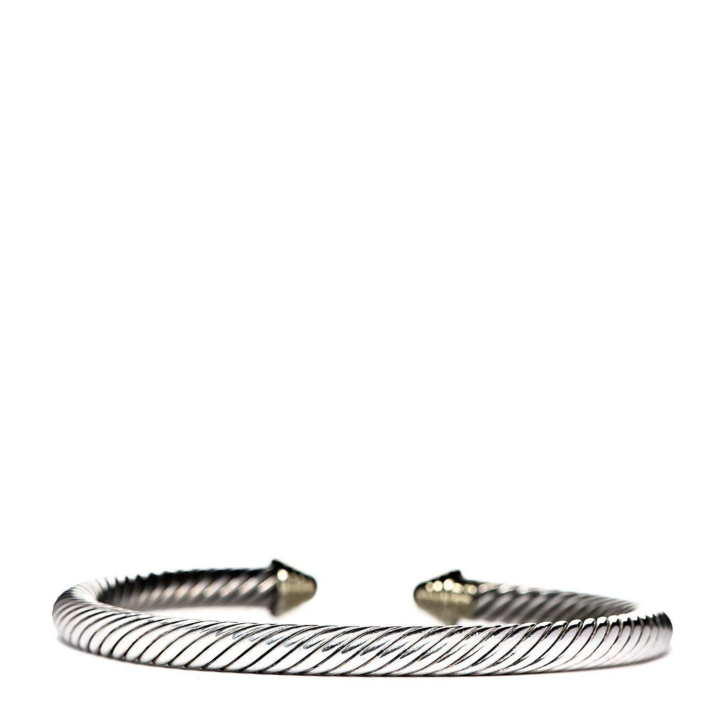 Sterling Silver 14K Yellow Gold 5mm Cable Classics Bracelet