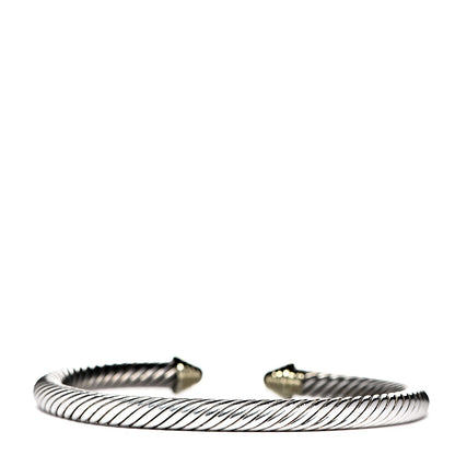 David Yurman Sterling Silver 14K Yellow Gold 5mm Cable Classics Bracelet 2 of 3