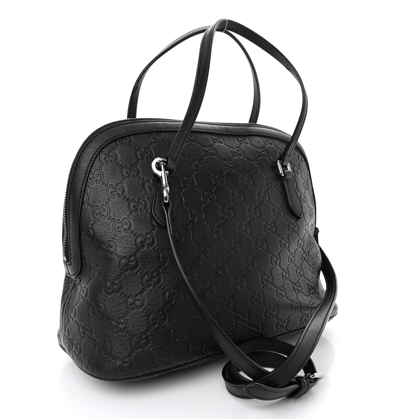 Guccissima Medium Dome Bag Black
